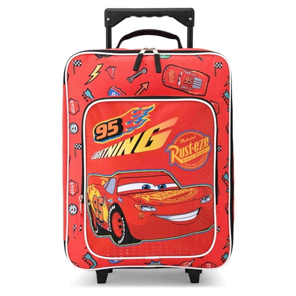 Fast Forward Cars Luggage 16" Soft Side Wheeled Pilot Case- Rolling Suitcase 16x12x5
