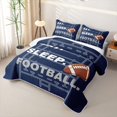 thumbnail image 3 of Erosebridal Rugby Football Sport Theme Bed Spread Queen,American Ball Games Queen Coverlet Set For Kids Boys,3pcs, 3 of 7