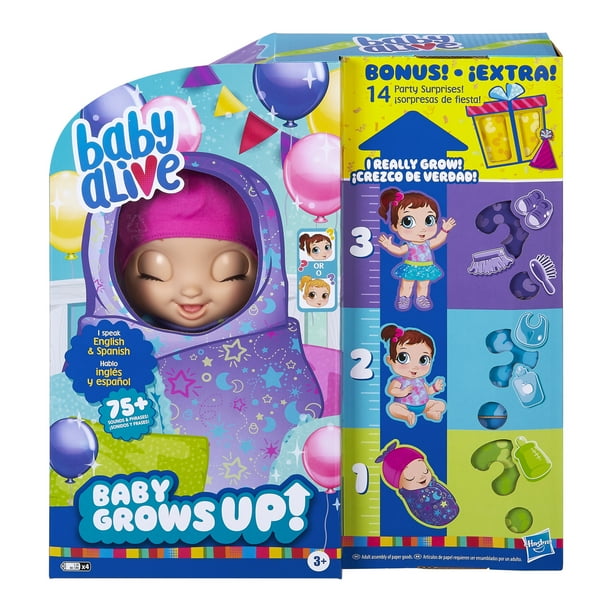 Baby Alive Baby Grows Up Walmart Exclusive, 1 Growing Doll Toy, 14