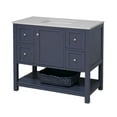 thumbnail image 4 of Lakeshore 42" Bathroom Vanity with Marine Gray Cabinet and Engineered White Top, 4 of 6