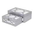 thumbnail image 5 of Harlane Set of 2 Overlayed Mirror Silver Boxes, 5 of 6