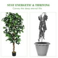 thumbnail image 4 of Patiojoy Artificial Ficus Silk Tree Faux Potted Greenery Ficus Plants Decorations, 4 of 6