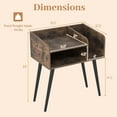 thumbnail image 3 of Costway Table d'Appoint Mi-Siècle Moderne avec Étagères Ouvertes Pieds de Soutien en Métal pour Chambre Café, 3 of 9