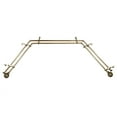 thumbnail image 2 of Matthias 13/16" Double Bay Window curtain rod Adjustable 20"-36", 38"-72" - Antique Brass,(ABay-88-4D), 2 of 4