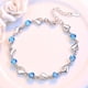 thumbnail image 1 of Pulseras con forma de corazón para amantes del circón de Plata de Ley 925, cristales para mujer, regalo de San Valentín, joyería de boda, 1 of 3