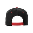 thumbnail image 3 of Daxton Classic Snapback Flat Bill Visor Custom Vintage Monogram MA Initials, Black Red Hat, 3 of 3