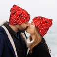 thumbnail image 5 of Lsque Red Ladybugs On White Dotted Pattern Knitted Beanie, Unisex Winter Hat, Knit Hat Winter Beanies Thick Fisherman Beanies Cuffed Plain Skull Caps, 5 of 6