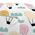thumbnail image 3 of Hot Air Balloon Pouf Cover with Zipper, Repeating Balloon Cartoon Vehicle in the Air Travel Illustration, Soft Decorative Fabric Unstuffed Case, 30" W X 17.3" L, White Multicolor, by Ambesonne, 3 of 5