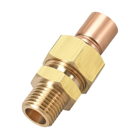 G1/4 Lead Free Copper Union Fitting with Sweat Solder Joint to Male Threaded Connect for Use 10mm Nominal Size