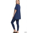 thumbnail image 2 of Zenana Women & Plus V-Neck Short Sleeve & Leggings Comfy Loungewear Activewear Set, 2 of 4