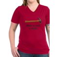 thumbnail image 1 of CafePress - Hammer This Is Not A Drill T Shirt - Women's V-Neck Dark T-Shirt, 1 of 1