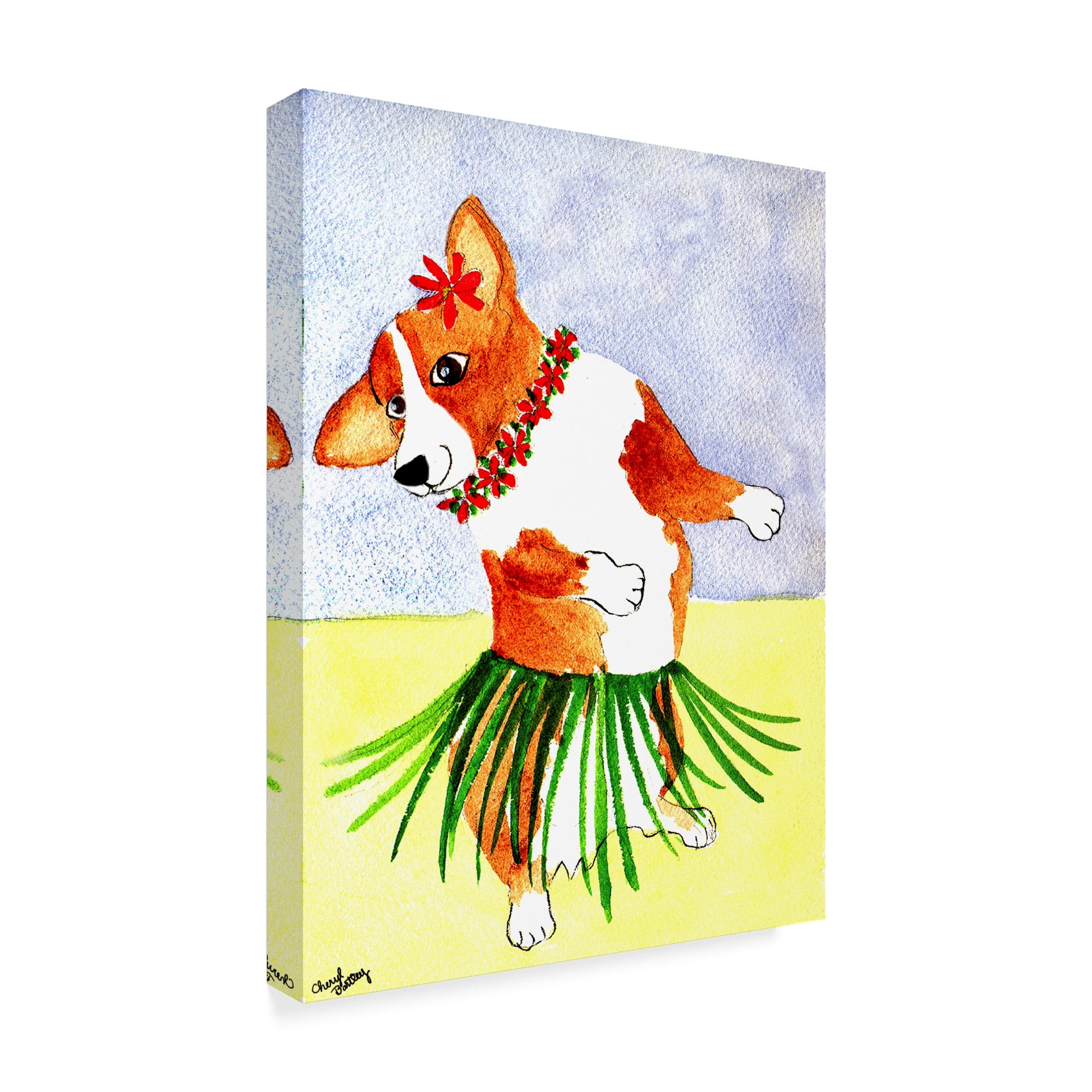 Trademark Fine Art 'Hola Dog Dance' Canvas Art by Cheryl Bartley