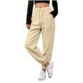 thumbnail image 2 of Xaqiouau Womens Jogger Sweatpants High Waisted Drawstring Lounge Pants Casual Athletic Joggers Soft Fleece Sweatpants with Pockets, 2 of 9