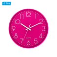 thumbnail image 3 of Uxcell 12" Wall Clock Battery Operated Silent Non Ticking Round Clock, Pink, 3 of 6