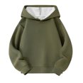 thumbnail image 3 of JIAYUE Boys Hoodie Solid Color Baggy Long Sleeve Pullover Sweatshirt Casual Kids Top for Fall Outdoor Wear,3-4 Years, 3 of 5