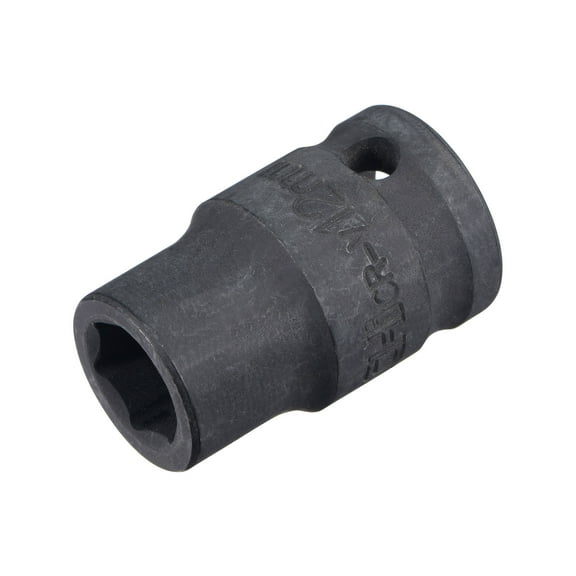 Uxcell 1/2" Drive by 12mm 6-Point Impact Socket, CR-V Steel 1.5" Length, Shallow Metric Sizes