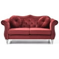 thumbnail image 6 of Home Square 2-Piece Furniture Set with Sofa and Loveseat in Burgundy, 6 of 11