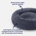 thumbnail image 2 of Donut Dog Bed XL, Machine Washable Round Pet Bed for Dogs and Cats, Calming Donut Cat Bed, Plush Fabric, Non-slip Bottom, Gray, 36"x36"x9", 2 of 9