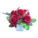 thumbnail image 1 of Cateissary Exquisita planta en maceta hecha a mano, bajo mantenimiento, no tóxica, duradera, flor artificial, bonsái, jardín, casa falsa para Decoración Rojo, 1 of 6