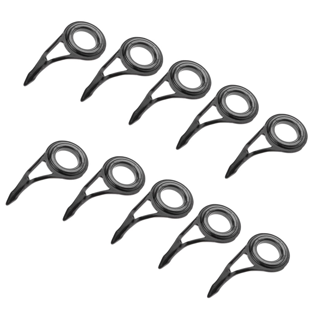 Set of 10 Ceramic Fishing Rod Tip Rings Stainless Steel Frame Fishing