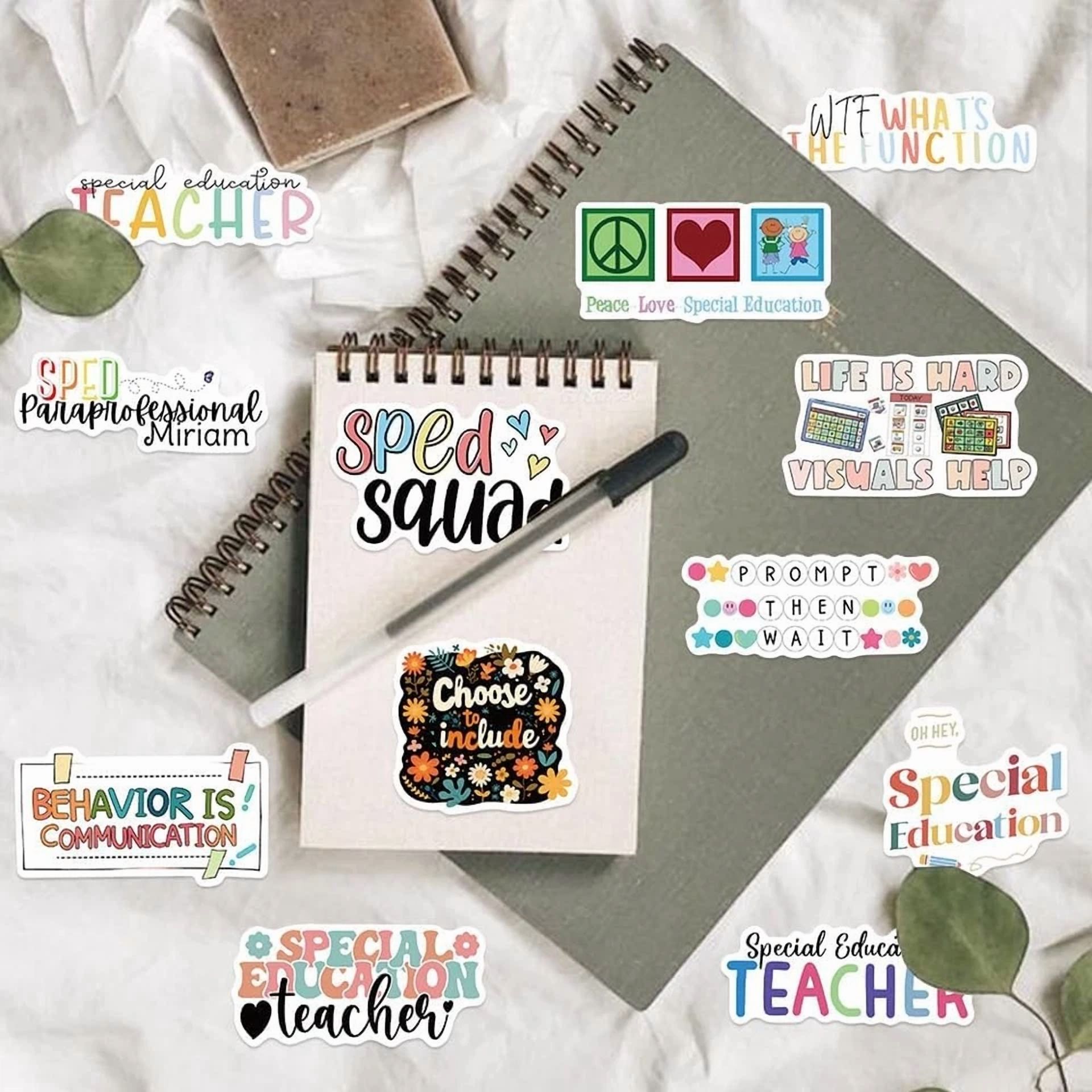 BUTTERFLY- 50Pcs Special Education Stickers For Adults, Teens, Teachers,Cartoon
