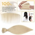thumbnail image 4 of MY-LADY 10''-24'' 5 Clips in Human Hair Extensions Thick Real Natural Hair Pieces 100% Full Head Remy Hair 24inch #60 Platinum Blonde(Heavy), 4 of 8