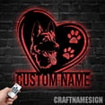 thumbnail image 2 of Craftnamesign Custom GSD German Shepherd Metal Wall Art LED Light, Custom Dog Name Sign Home Decor, 2 of 5