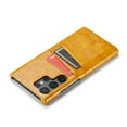 thumbnail image 7 of Wallet Case for Samsung Galaxy S25 Ultra, Vintage 2 Credit Card Holders Smooth Synthetic Leather Shock-Absorbent Anti-falling Business Ultra Slim Phone Case Cover for Samsung Galaxy S25 Ultra, Yellow, 7 of 7