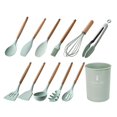 thumbnail image 1 of 12 piezas Juego de utensilios de cocina antiadherentes, ranurados, platos giratorios para pinzas para alimentos Adepaton LL-1143, 1 of 6
