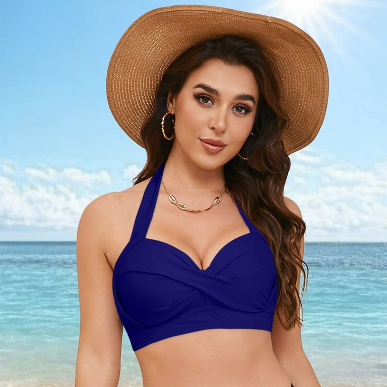 Padded Bikini Navy Blue Halter Bikini Top Prana Purple Blue Indigo