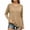 Khaki, variant on Women's V Neck Long Sleeve Shirts V Neck Casual Solid Fall and Winter Pullover Tops Sport Sweatshirt
