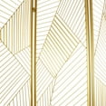 thumbnail image 4 of DecMode 43" x 67" Gold Metal Geometric Hinged Foldable Partition 3 Panel Room Divider Screen, 1-Piece, 4 of 6