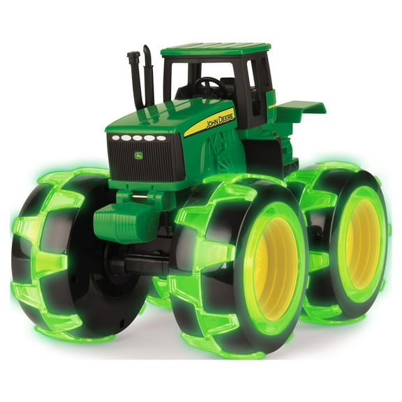 John Deere Monster Treads Deluxe Lightning Wheels Tractor, Monster Truck Toy Tractor, Green