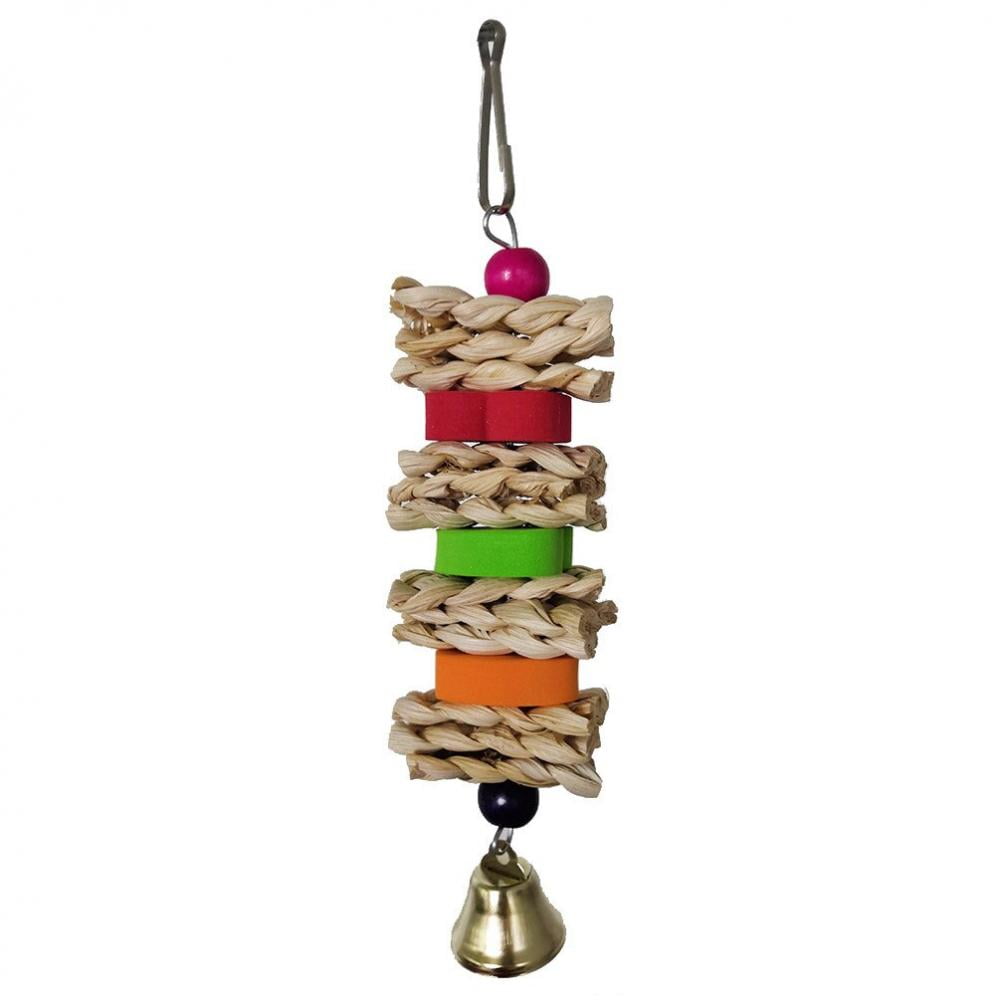 Delivery On Time!!Parrot Wood Toys Bird Chewing Stick Toy Natural