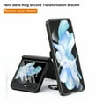 thumbnail image 6 of Nalacover for Samsung Galaxy Z Flip5 Hand Strap Ring Kickstand Case, Slim Folding Cover with Built-in Tempered Screen Protector Automatic Rebound Hinge Protection Rugged Shockproof Case, Gold, 6 of 6