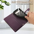 thumbnail image 6 of Allytechgroup Google Pixel 6 Wallet Case with Cards Holder Zipper Pocket, RFID Blocking Hand Wrist Shoulder Strap Stylish Girls Women Phone Case for Google Pixel 6, Darkpurple, 6 of 9