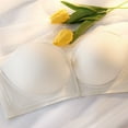 thumbnail image 5 of Penkiiy Women Bras Woman's Comfortable Lace Breathable Bra Underwear No Rims White Bras, 5 of 8