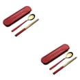 thumbnail image 2 of Ounissouiy Utensilios de cocina de acero inoxidable 304, portátiles, reutilizables, para estudiantes, de diseño Simple, accesorios de viaje para Tipo 2 2Conjunto, 2 of 6