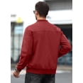 thumbnail image 4 of Colsmile Men's Faux Suede Bomber Jacket, Casual Lightweight Vintage Varsity Coat Zip Up Outerwear, 4 of 8