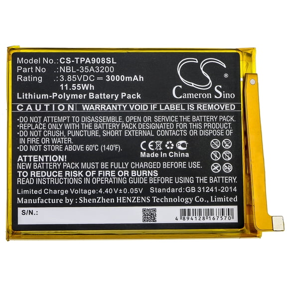 3000mAh NBL-35A3200 Battery for TP-Link Neffos N1 TP908A