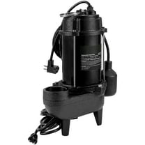 KFFKFF Immersion Waste Water Pump, 3/4 HP, 5880 GPH, 1050W, Robust Cast Iron, Comes with 2" Discharge and 10 ft Tandem Float Switch, Perfect for Septic Systems, Cellars