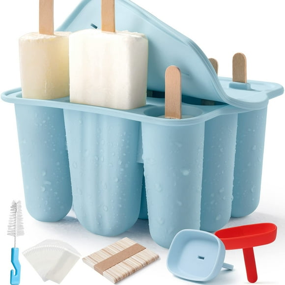 Moldes para helados MEETRUE, 9 piezas de silicona, sin BPA, con palitos y bolsa