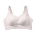 thumbnail image 3 of Womens Wireless T-Shirt Bra, Full Coverage Seamless V-Neck Bras with Adjustable Straps, Light Support Comfort Bra | VerBelle,Purple XL, 3 of 6