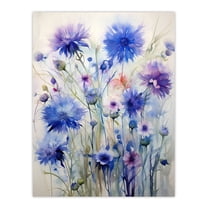 Cornflower Wildflower Meadow Watercolour Painting Unframed Wall Art Print Poster Home Decor Premium