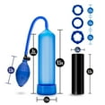 thumbnail image 3 of Eden 9.5 Inch Pump Kit with Stimulation Sleeve and Support Rings, Blue, 3 of 4