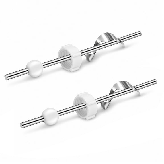 Lsupdaol Bathroom Lavatory Faucet Pop Up Ball Rod, Pivot Rod Replacement, Chrome, 2 Pack, 6-1/4 Inch