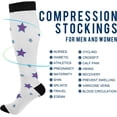thumbnail image 4 of FREEAMG Glitter Star Compression Socks for Women and Men, 1 Pair, 4 of 7