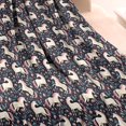 thumbnail image 3 of Dark Cartoon Unicorn Horse Flower Pattern Blanket,Comfortable Soft Flannel Throw Blanket,All Season,Warm Lightweight Blankets for Sofa Bed Couch Living Room Chair,30"x40", 3 of 4