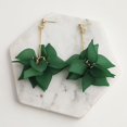 thumbnail image 2 of Exaggerated Temperament Acrylic Flowers Leaf Long Tassel Earrings, 2 of 4