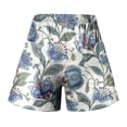 thumbnail image 4 of Women's Floral Print Drawstring Casual Shorts – Comfy Elastic Waist Bottoms in S-XXL, Versatile Summer Loose Fit Pants for Vacation Travel Workout, 4 of 4